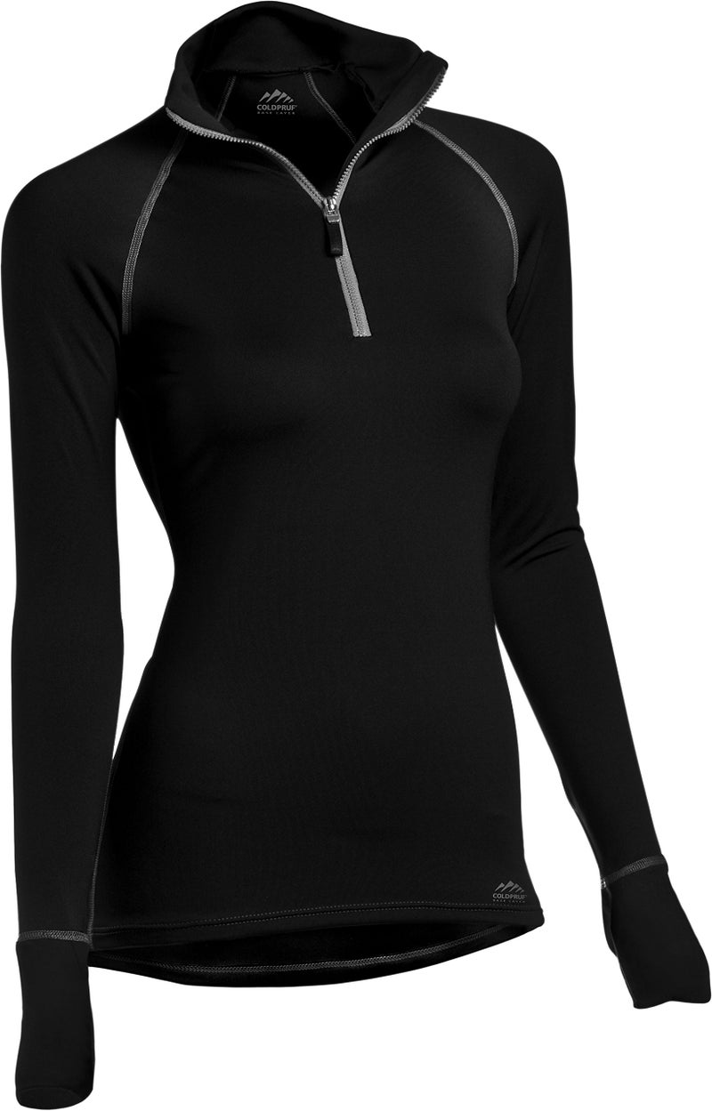 ColdPruf Quest Performance Mock Zip Base Layer, Thermal Long-Sleeve, Women - Image 1