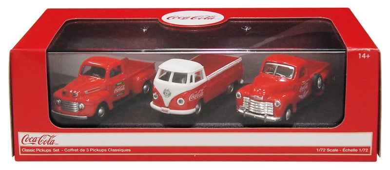 Coca-Cola 1/72 Classic Pickups Set (1948 Ford F1 Pickup, 1962 Volkswagen T1 Pickup & 1953 Chevrolet 3100 Pickup) - Image 4