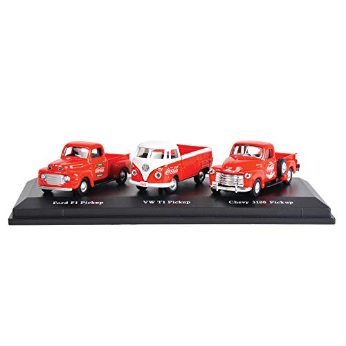 Coca-Cola 1/72 Classic Pickups Set (1948 Ford F1 Pickup, 1962 Volkswagen T1 Pickup & 1953 Chevrolet 3100 Pickup) - Image 2