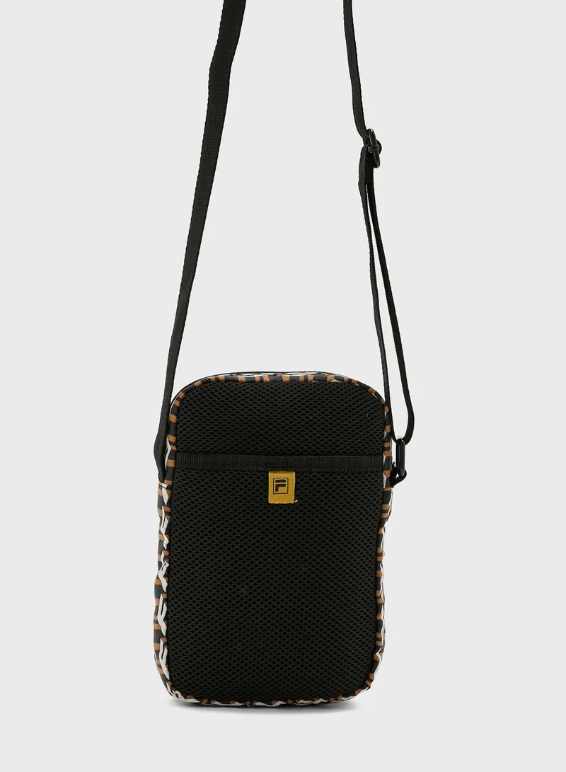 FILA Gold F-Box Monogram Cross Body Bag