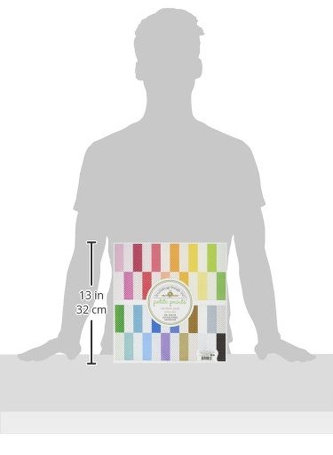 Doodlebug 5076 Petite Swiss Dot Cardstock (24 Pack), 12" x 12", Rainbow, Assorted - Image 3