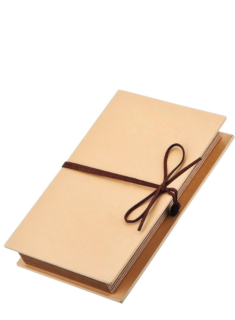 KASTWAVE Scrapbooks Hardcover Photo Albums 4 x 6 Inch Photos Hand Made Kraft Paper for DIY Scrapbooking Anniversary Sketchbook Wedding Gifts - Image 1