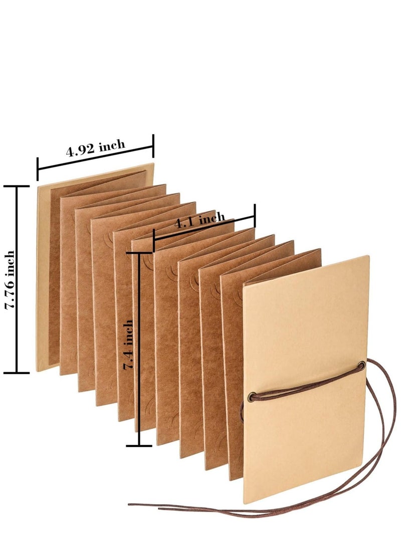 KASTWAVE Scrapbooks Hardcover Photo Albums 4 x 6 Inch Photos Hand Made Kraft Paper for DIY Scrapbooking Anniversary Sketchbook Wedding Gifts - Image 2