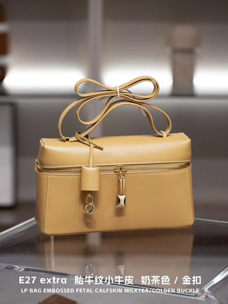Genuine Leather Small Square Bag Fetal Cowhide Lunch Box Bag Lp27 Box Bag Single Shoulder Crossbody Handbag Armpit Bag - Image 3