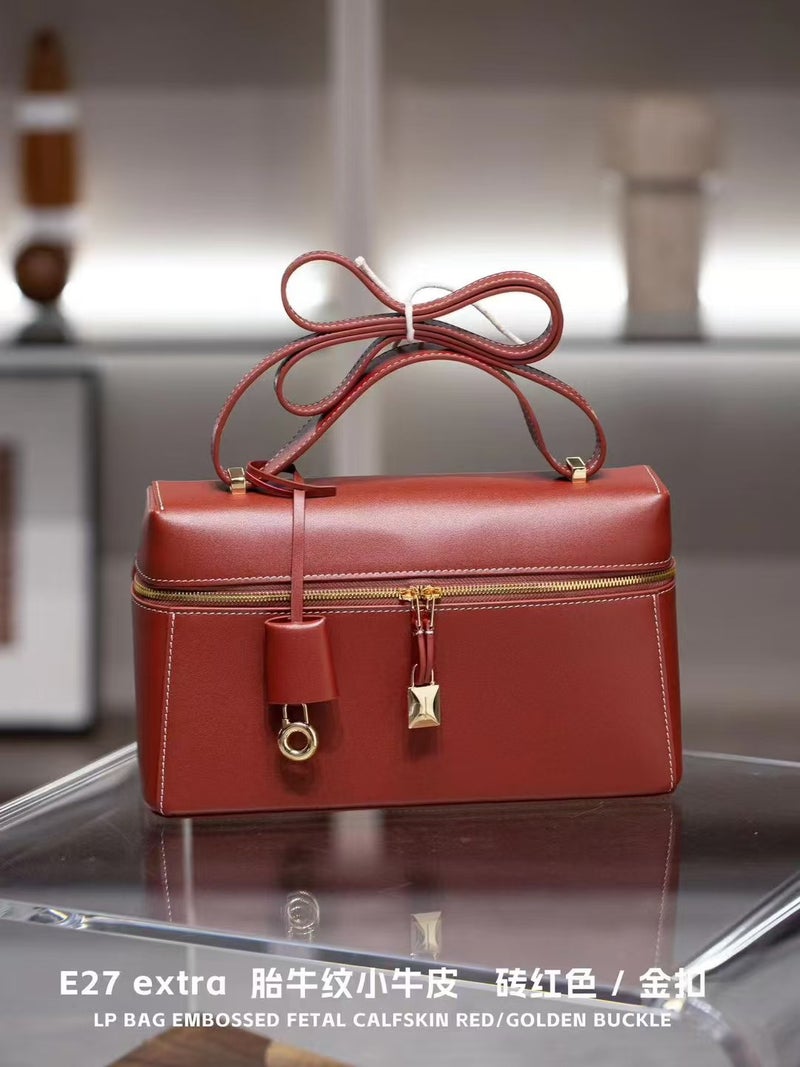 Genuine Leather Small Square Bag Fetal Cowhide Lunch Box Bag Lp27 Box Bag Single Shoulder Crossbody Handbag Armpit Bag - Image 5