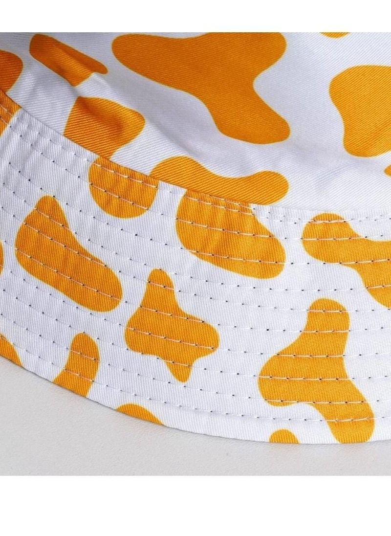 GoodBuy - Double face foldable cow pattern sun unisex bucket travel hat - Image 1