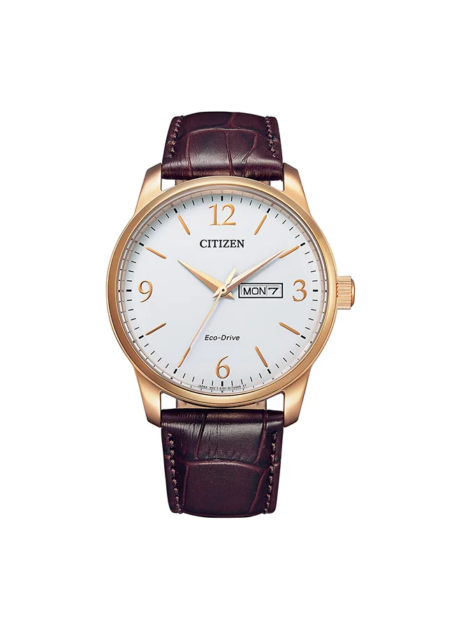 سيتيزن Men's Calf Leather Eco-Drive Standard Watch BM8553-16A - 41.8 mm