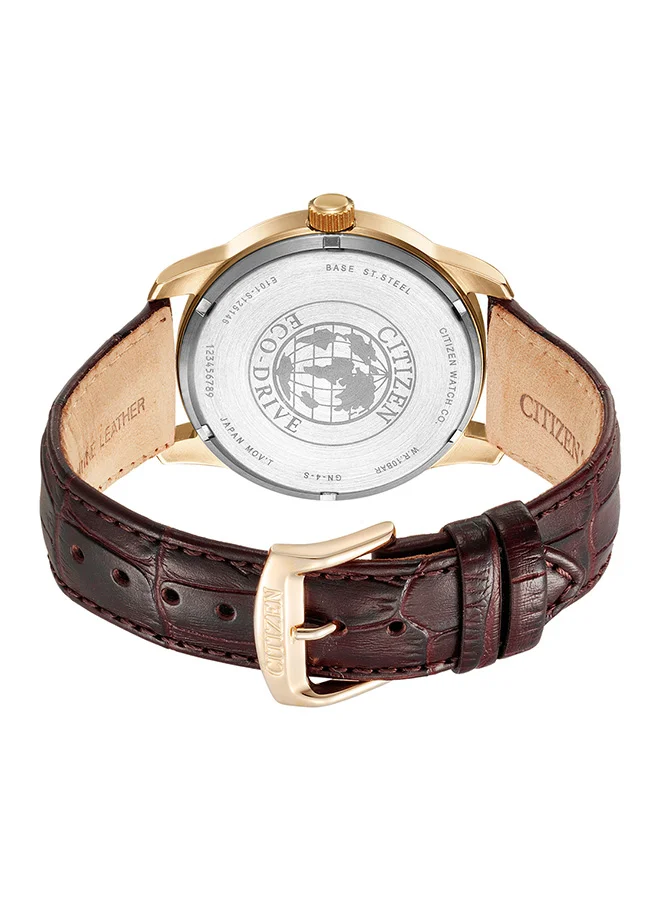 سيتيزن Men's Calf Leather Eco-Drive Standard Watch BM8553-16A - 41.8 mm