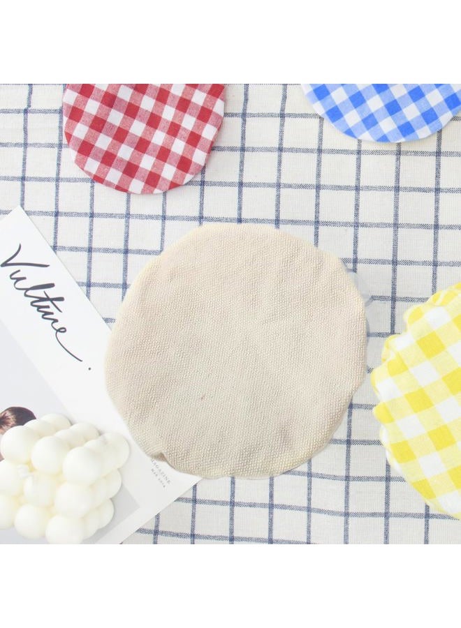 ZUAWAE Sourdough Jar Cover, Reusable Sourdough Cloth Cover, 4pc Handmade Cotton Cloth Covers for Sourdough Starter Jar Sourdough Bread Baking Supplies Fit Jars Mouth from 3-4 Inch - Image 3