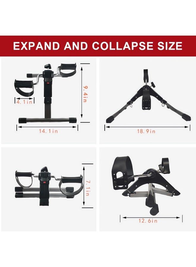 Mini folding exercise bike – pedal exerciser for legs and arms – suitable for home, office, and seniors - Image 4