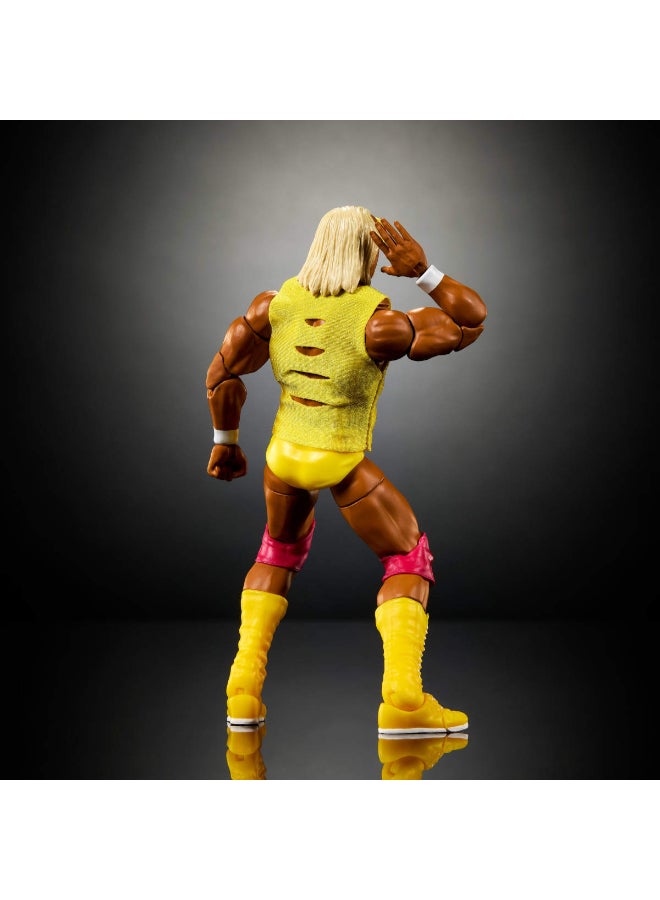 WWE Mattel WWE Ultimate Edition Action Figure & Accessories Set, Hulk Hogan 6-inch Collectible with Swappable Heads & Hands, 30 Articulation Points​​​ - Image 5