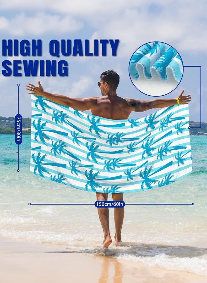 شبيلي منشفة شاطئ كبيرة جدًا من الميكروفايبر مقاومة للرمال وسريعة الجفاف، فاخرة قابلة للغسل في الغسالة وخفيفة الوزن تُلَفّ بسهولة، فائقة الامتصاص بحجم كبير للبالغين والأطفال للشاطئ والسباحة والسفر - Image 3