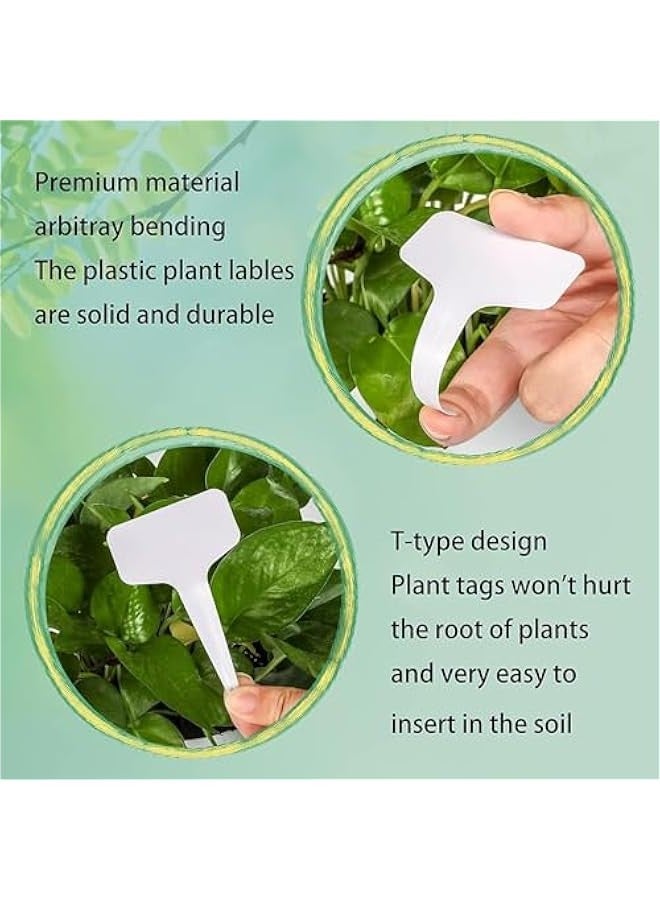 TRASSLE 100Pcs Plastic Plant Labels,Garden Labels,Waterproof Plant Tags,Seed Nags, Plant Markers for Outdoor Garden,White Garden Tags, Plant Name Tags, Vegetable Gardening Tags with Bonus a Pen - Image 4