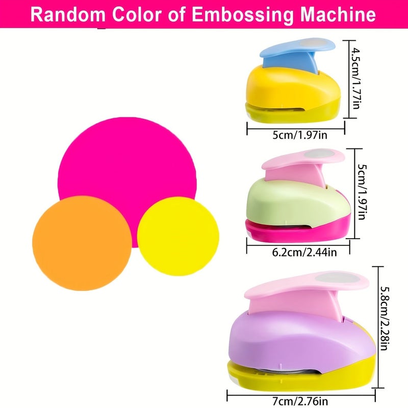 3pcs Round Hole Punches Set Different Sizes 8mm 16mm 25mm for Card Making and Office Supplies - Image 2