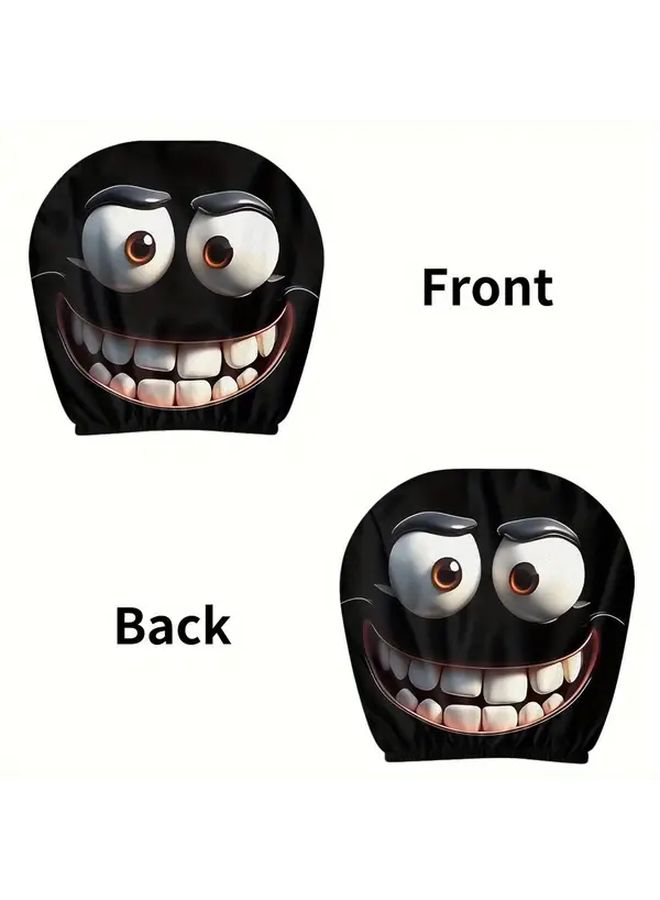 Universal Elastic Novelty Headrest Covers 2pcs Set For Automobiles - Image 4