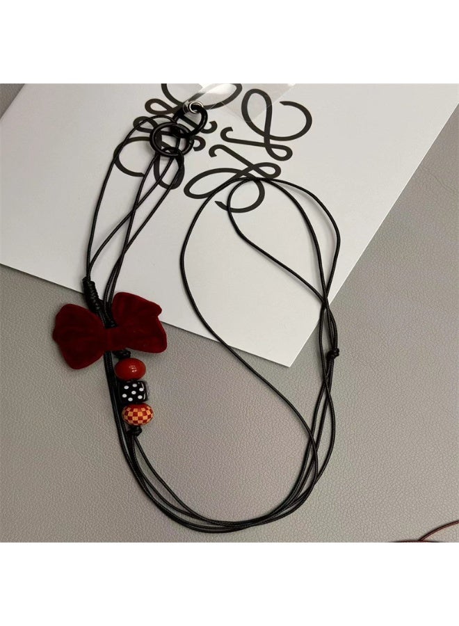 NIBEMINENT Phone Charm/ Chain Strap for Women Girls,Bowknot Lanyard Cell Phone Case Lanyard Wrist Strap