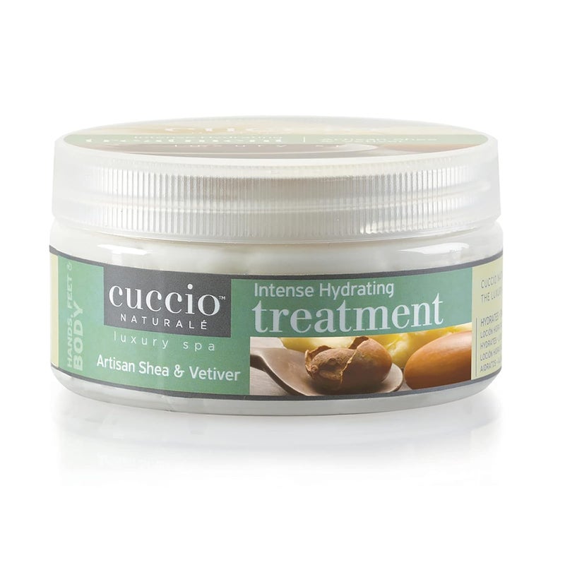 Cuccio Intense Hydrating Treatment â€“ 8 oz Shea & Vetiver Moisturizing Cream for Dry, Rough Skin â€“ Deep Nourishment with Vitamins and Oils â€“ Daily Use Body Moisturizer - Image 1