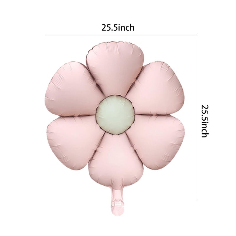 PLAP Flowers Birthday Party Balloons Daisies Happy Birthday Party Decorations (Pink) - Image 2