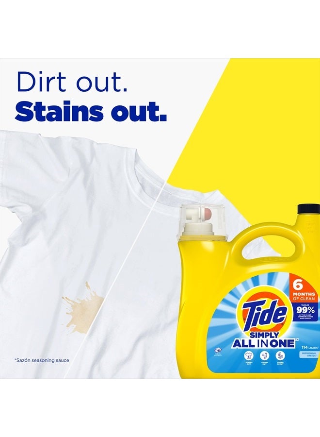 Tide Simply Liquid Laundry Detergent Refreshing Breeze, 114 loads (Packaging May Vary)  - Image 5