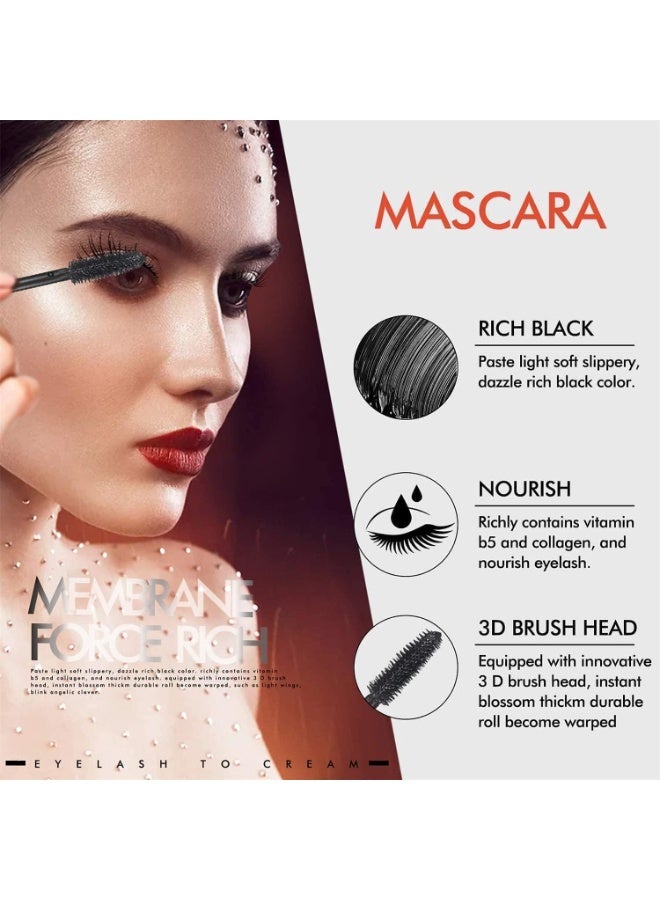 Volume Waterproof Mascara – Smudge-Proof, Long-Lasting Formula for Bold, Defined Lashes – Deep Black Color with Clump-Free Application – Sweat & Humidity Resistant – All-Day Wear for a Flawless Look - Image 4