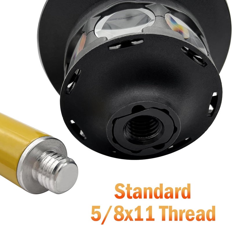LS2015 360 Degree Reflective Prism Compatible with Trimble Total Station with 10cm Extending Pole and Storage Bag, 360° Total Station Prism 360° Total Station Prism Reflector - Image 4