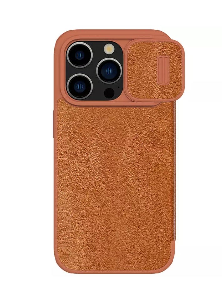 Nillkin Qin Pro Series Leather case for Apple iPhone 15 Pro 6.1-Brown - Image 1