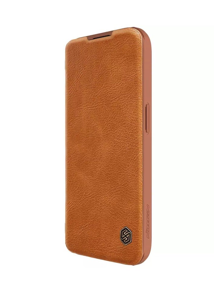 Nillkin Qin Pro Series Leather case for Apple iPhone 15 Pro 6.1-Brown - Image 5