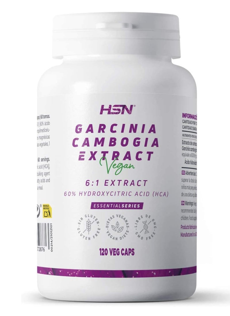HSN - Garcinia Cambodgia (6:1) Extract 500mg - 120 veg caps - Image 1