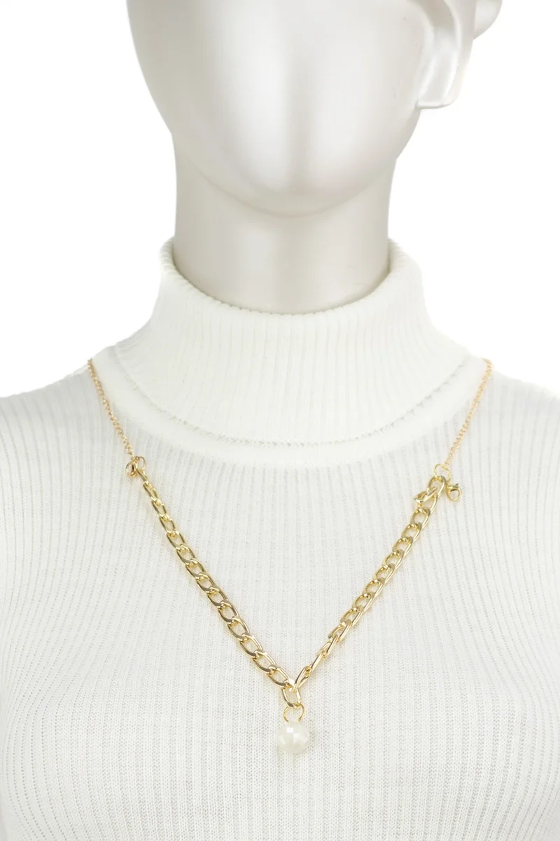 Oppland Women's Winter Knitted Knitwear Badi Sweater with Necklace Turtleneck Lycra