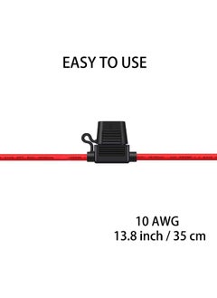 Generic Qizpcer 10 Gauge Fuse Holder - 10 AWG Inline Fuse Holder with 40 AMP ATC Blade Fuses (4pack)  - Image 3