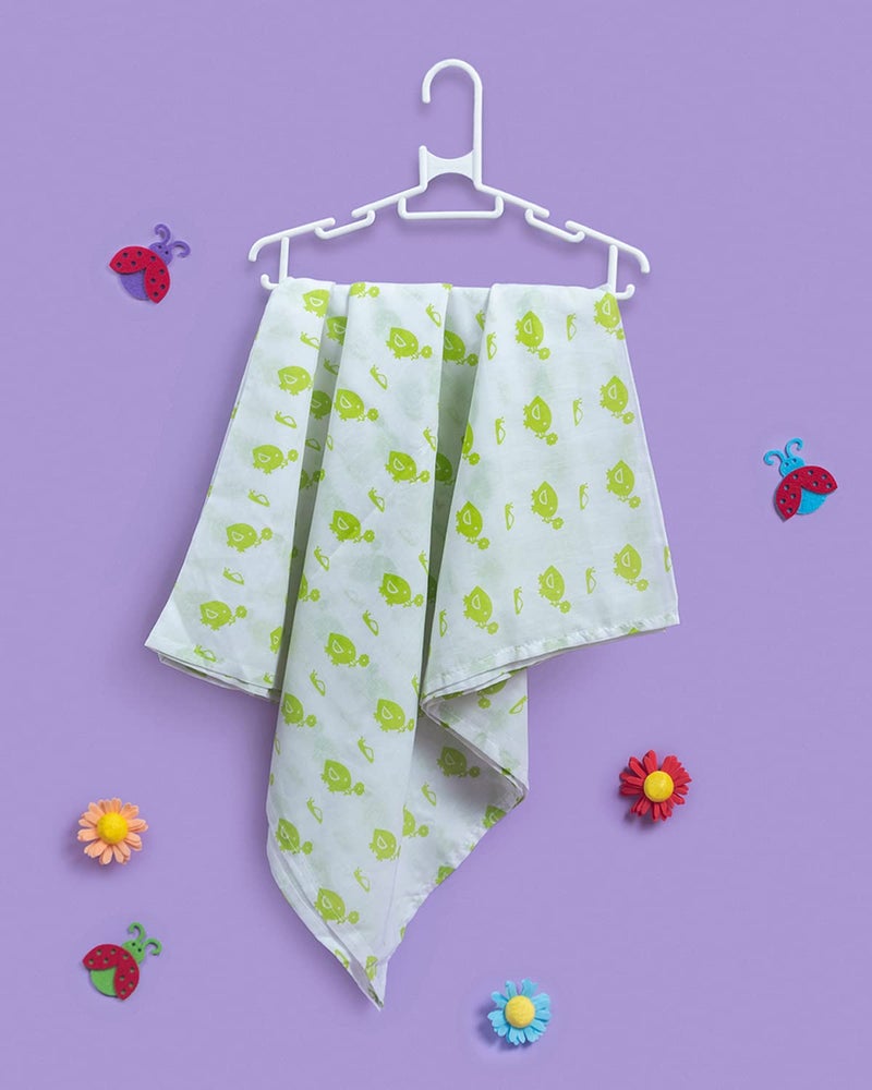 Chibby Swaddle - Swaddles for new born baby, 100% Cotton, ultra soft, multipurpose, comfortable swaddle-wrapper (Green) - Image 2