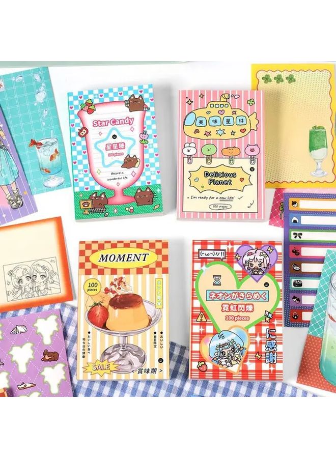 Set Of 4 Ancient Style Notebooks With Tear Off Pages Non Sticky Bright Colors - Image 1