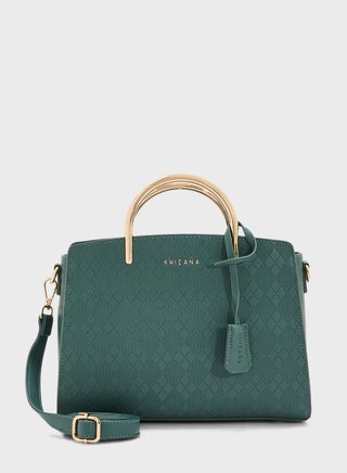 Metal Handle Textured Satchel Bag - pzsku/Z3E71C5B85311313A619FZ/45/1750052006/af3f3957-9803-4fce-944f-d5e4cb12a801