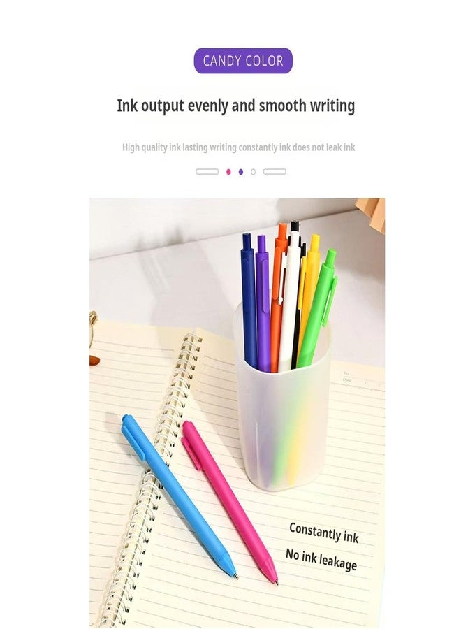 BEMLP Retractable Gel Ink Pen Black 0.5mm Press Quick Drying Fine Point Smooth Writing Pen Ballpoint Pens for Note Taking Journaling Japanese Pens Office School Supplies,Pack of 10 Pieces - Image 3
