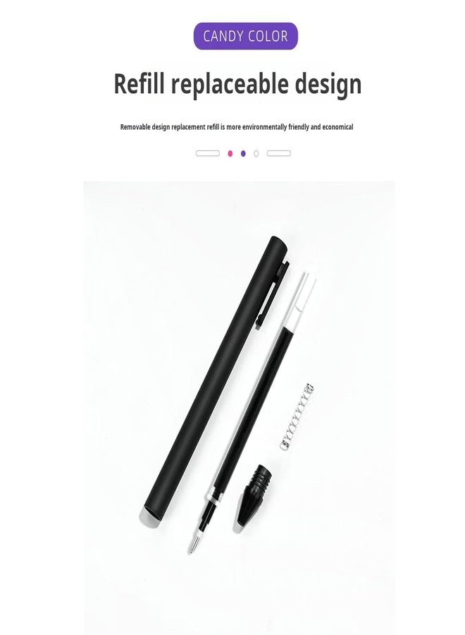 BEMLP Retractable Gel Ink Pen Black 0.5mm Press Quick Drying Fine Point Smooth Writing Pen Ballpoint Pens for Note Taking Journaling Japanese Pens Office School Supplies,Pack of 10 Pieces - Image 4