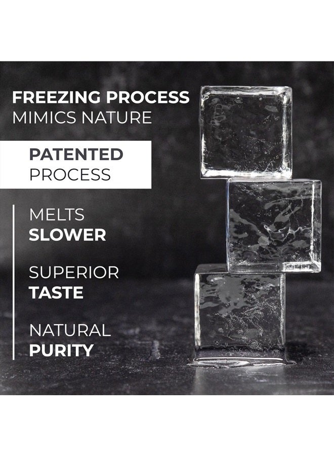 True Cubes Crystal Clear Ice Cube Maker- 4 Large Clear Ice Cubes for Cocktails, Drinks & Whiskey - BPA-Free Silicone Square Ice Cube Mold - Whiskey Gifts for Men  - Image 3