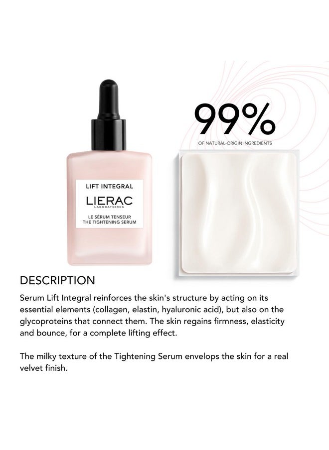 Lierac Lift Integral Tightening Serum Natural Skin Tightening With Hyaluronic Acid Firming & Smoothes Wrinkle Face And Neck Care Enhances Elasticity For All Skin Types30Ml  - Image 3