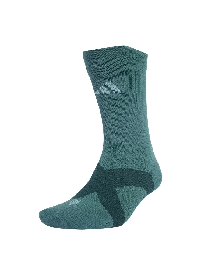 Adidas RUNxCLIMA Sock Green Running For Unisex 2 - 3.5