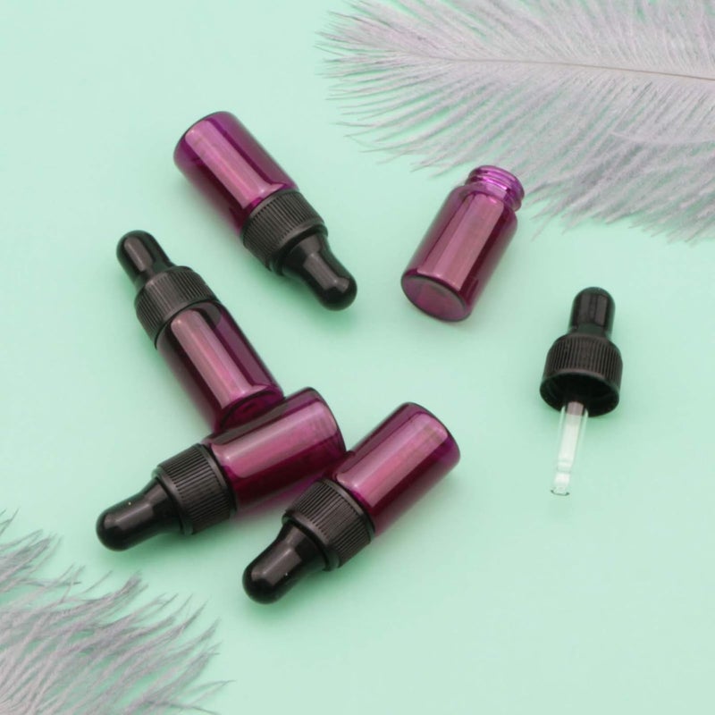 Rowiz 30 PCS 3ml Pink Glass Dropper Bottles Essential Oil Glass Bottle with Pipettes Dropper&Black Screw Cap Mini Glass Sample Bottles Vials for Perfume Cosmetic Liquid Aromatherapy Lotion - Image 5