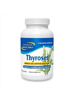 North American Herb & Spice Thyroset - 90 Capsules - Wild Kelp & Herbs Blend - Healthy Thyroid Support - Contains Trace Minerals, Natural Iodine, Antioxidants & Amino Acids - 45 Servings  - Image 1