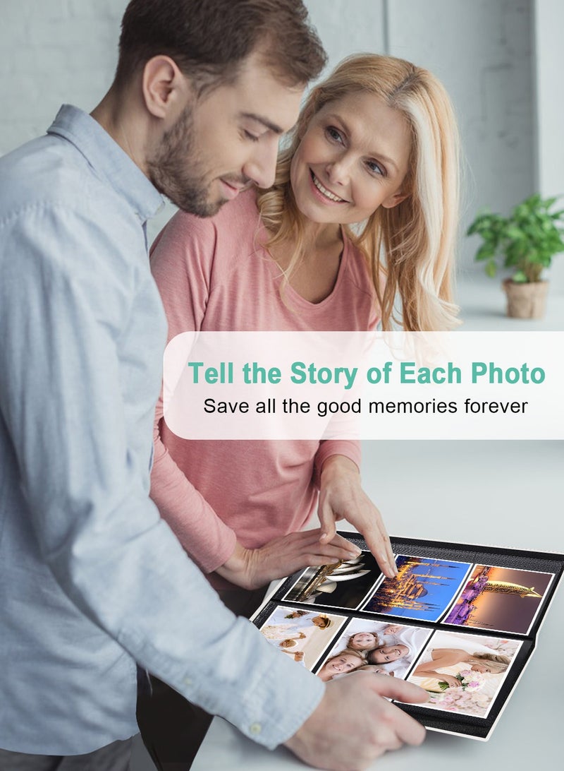 هومار كيت ألبوم صور من الكتان 6 × 4، ألبوم صور صغير يحمل 200 جيب، ألبوم صور سهل الفتح لصور 4 × 6 3.5 × 5.5، كتاب صور 4 × 6 هدية مثالية لعيد الحب وحفلات الزفاف والتخرج وأعياد الميلاد - Image 5