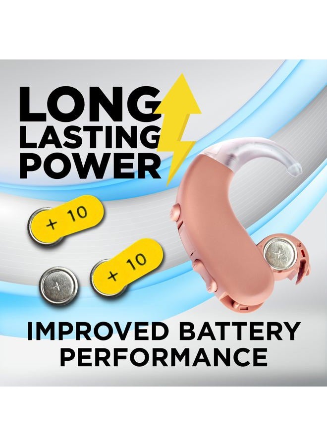 PowerMax بطاريات سماعات الأذن بحجم 10، 60 حبة، عبوة بطارية طويلة الأمد، علامة صفراء طويلة لتسهيل التغيير - Image 3