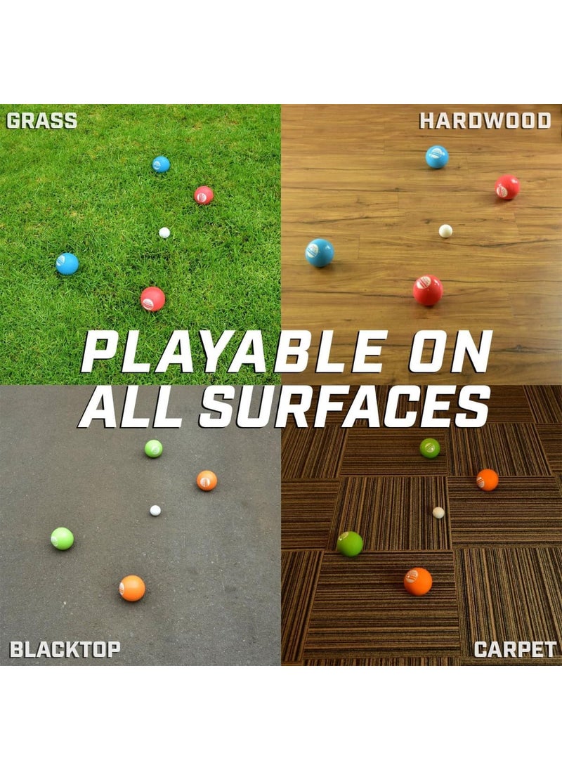GoSports GoSports Soft Bocce Set Includes 8 Weighted Balls Pallino and Case Play Indoors or Outdoors  - Image 4
