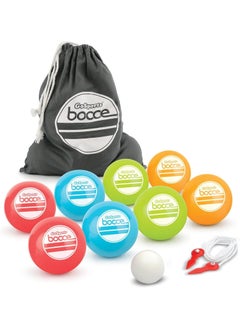 GoSports Soft Bocce Set Includes 8 Weighted Balls Pallino and Case Play Indoors or Outdoors