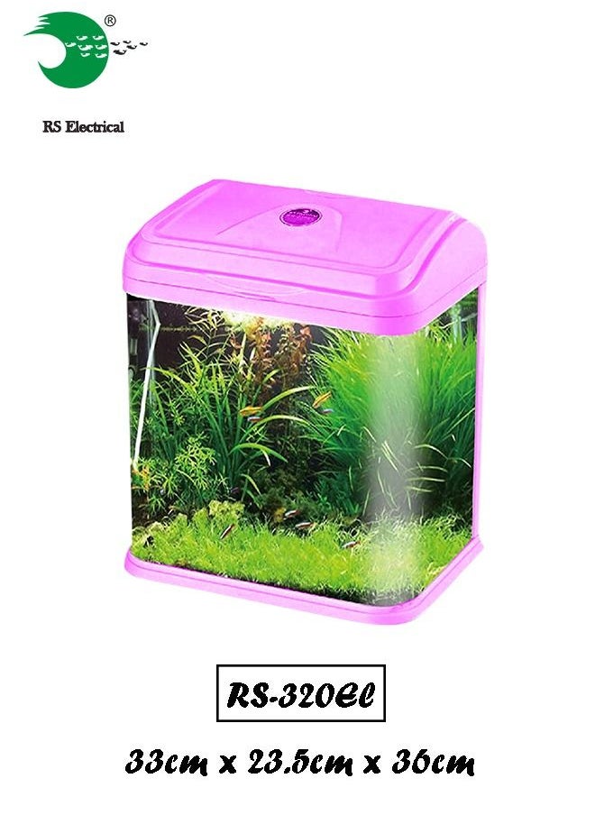 Rs Electrical RS320EL Aquarium Filter with Light 33cm x 23.5cm x 36cm (Pink)  - Image 1