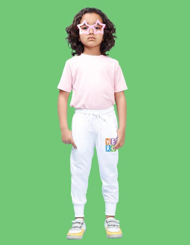 Nusyl Boys Printed Track Pants for Kids | Soft Cotton Blend | Comfortable Fit | Everyday Casual Wear | 2-17 Years | White - Image 4