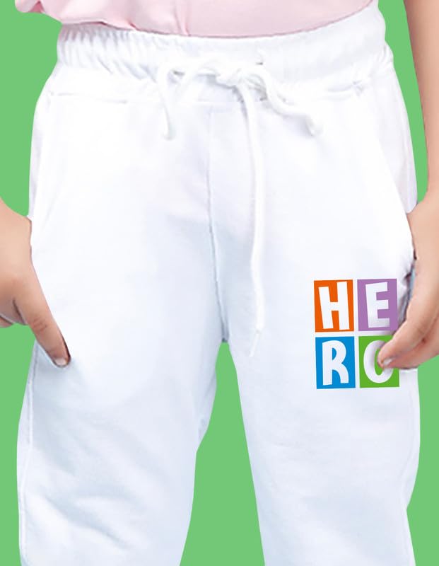 Nusyl Boys Printed Track Pants for Kids | Soft Cotton Blend | Comfortable Fit | Everyday Casual Wear | 2-17 Years | White - Image 3