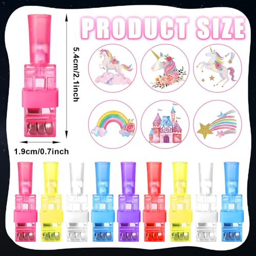 CHUNNIN 36 PCS Unicorn Party Favor LED Light Up Finger Lights Glow in the Dark Fairy Princess Party Finger Flashlights Bulk for Pastel Rainbow Castle Goodie Treat Bag Stuffers Unicorn Birthday Party Supplies - Image 5