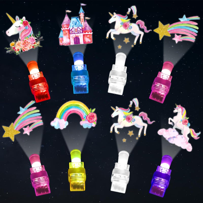CHUNNIN 36 PCS Unicorn Party Favor LED Light Up Finger Lights Glow in the Dark Fairy Princess Party Finger Flashlights Bulk for Pastel Rainbow Castle Goodie Treat Bag Stuffers Unicorn Birthday Party Supplies - Image 3