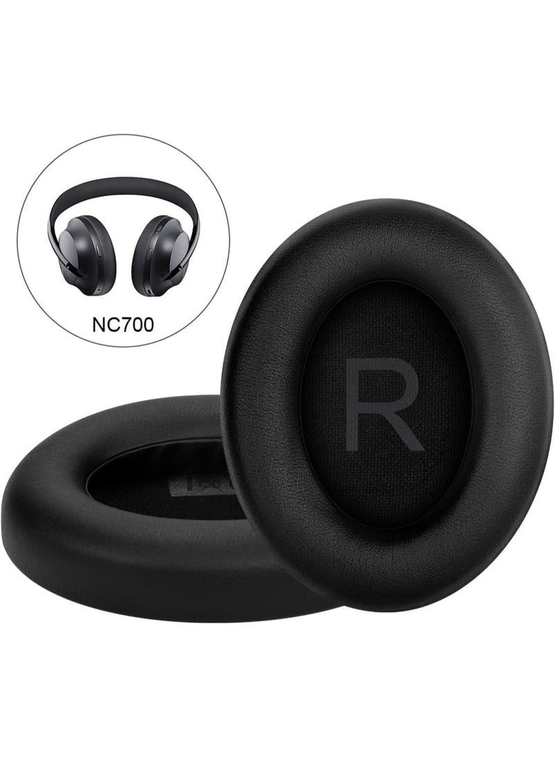 طقم استبدال وسادات الأذن لسماعات Bose 700 المانعة للضوضاء (NC700)، جلد PU ناعم، إسفنج ميموري فوم فاخر، سماكة إضافية، وسادات أذن متينة للغاية (أسود) + عصا فك واحدة - Image 2